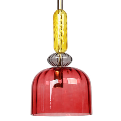 Φωτιστικό Μονόφωτο Γυάλινο Ε27 Φ20x67 εκ. Πολύχρωμο