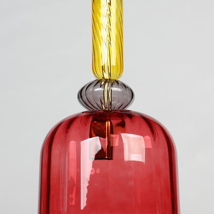 Φωτιστικό Μονόφωτο Γυάλινο Ε27 Φ20x67 εκ. Πολύχρωμο