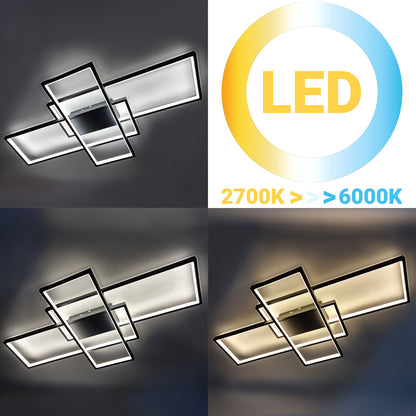 120W LED Ceiling Light Black 87.5x49.5x8.5