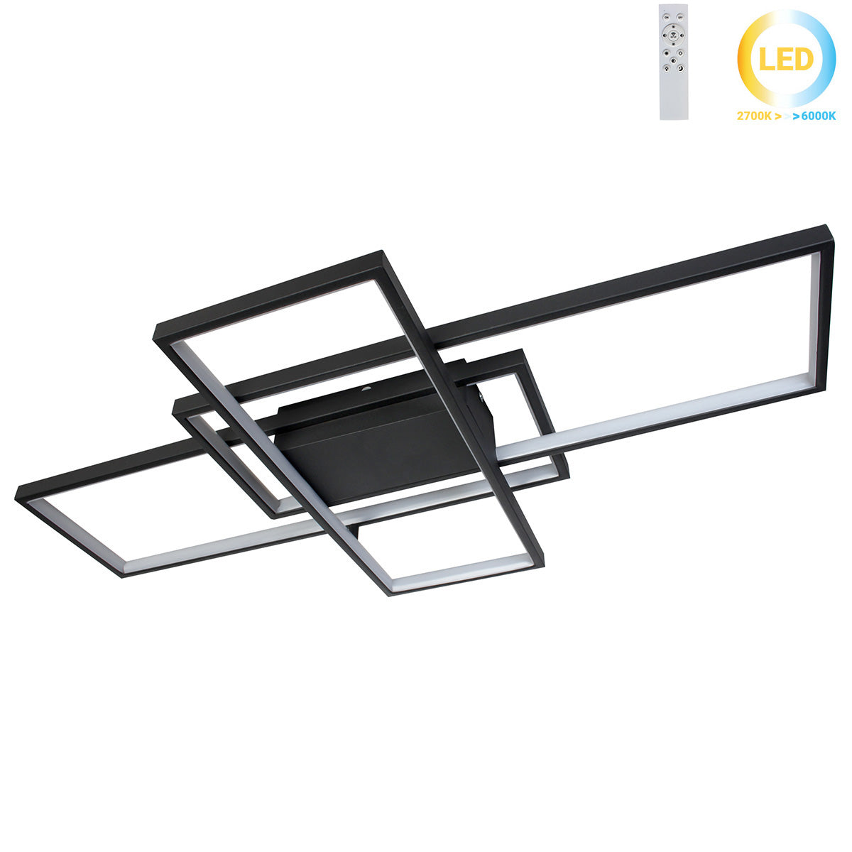 Φωτιστικό Οροφής LED 120W 87,5x49,5x8,5 εκ. Μαύρο με Controller