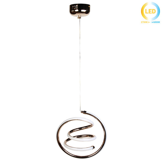 Φωτιστικό Κρεμαστό LED 70W 25x17x25 εκ. Χρυσό