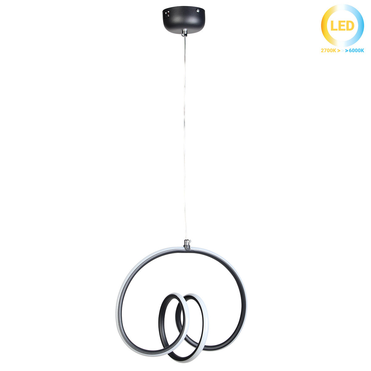 Φωτιστικό Κρεμαστό LED 60W 34x16x29 εκ. Μαύρο