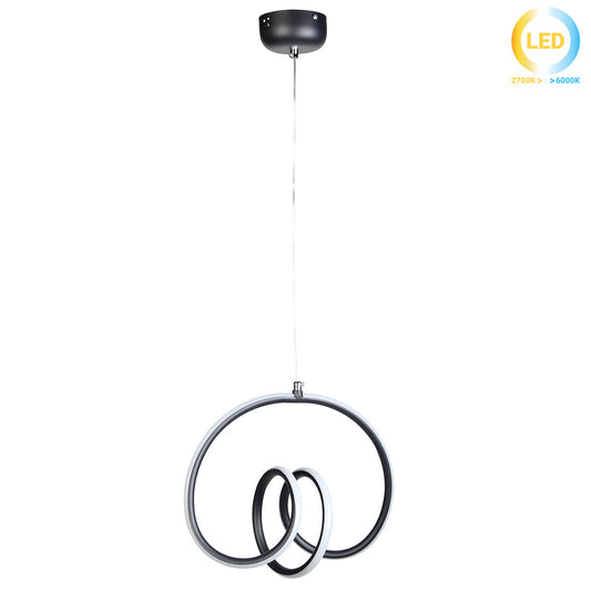 Φωτιστικό Κρεμαστό LED 60W 34x16x29 εκ. Μαύρο