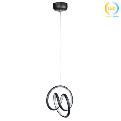 Φωτιστικό Κρεμαστό LED 60W 22x22x23 εκ. Μαύρο