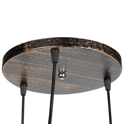 Φωτιστικό Μεταλλικό Άνισο 3 x Ε27 Φ23 εκ. Κύβοι Μπρονζέ