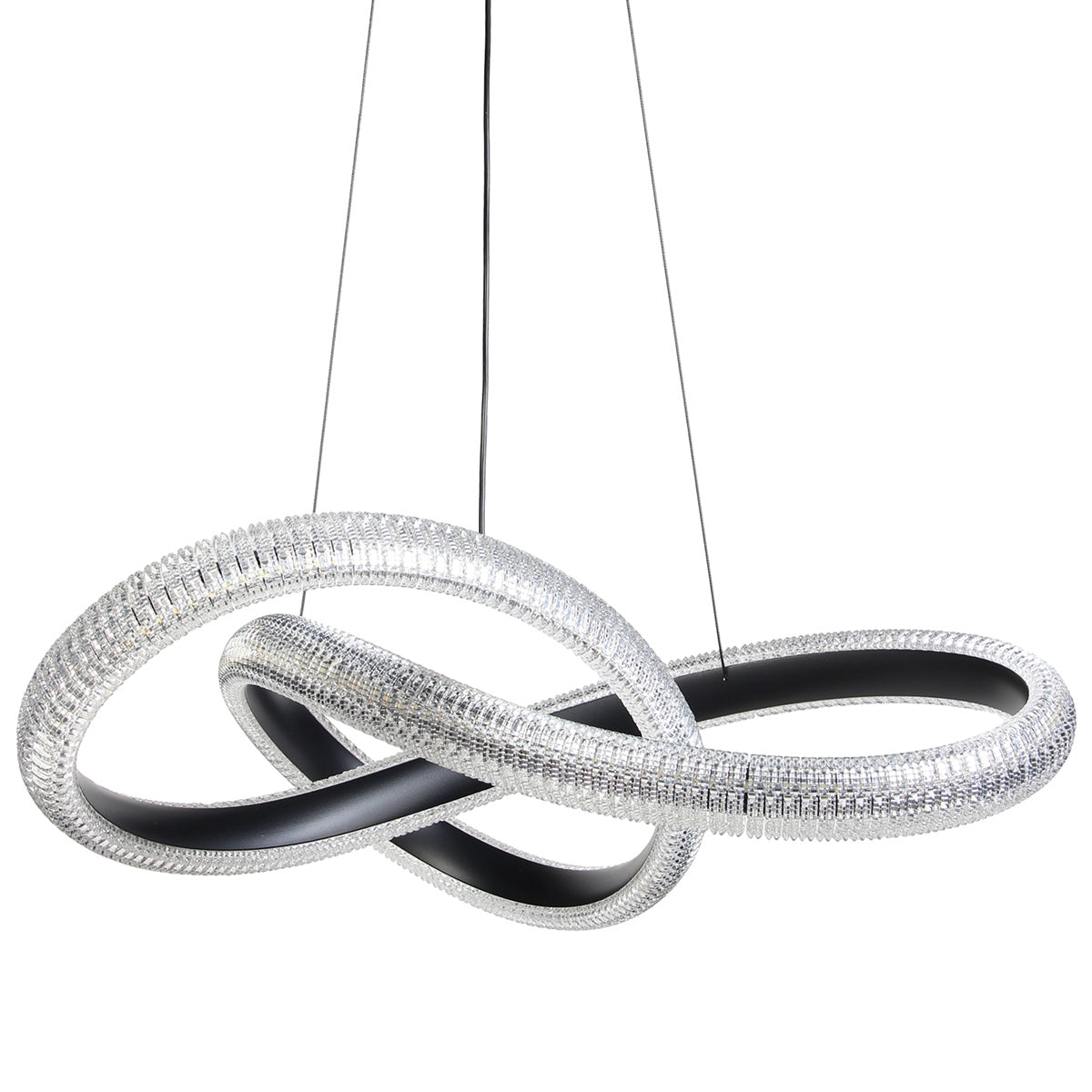 Φωτιστικό Κρεμαστό Μεταλλικό LED 48W Φ60x15 εκ. Μαύρο με Ακρυλικό