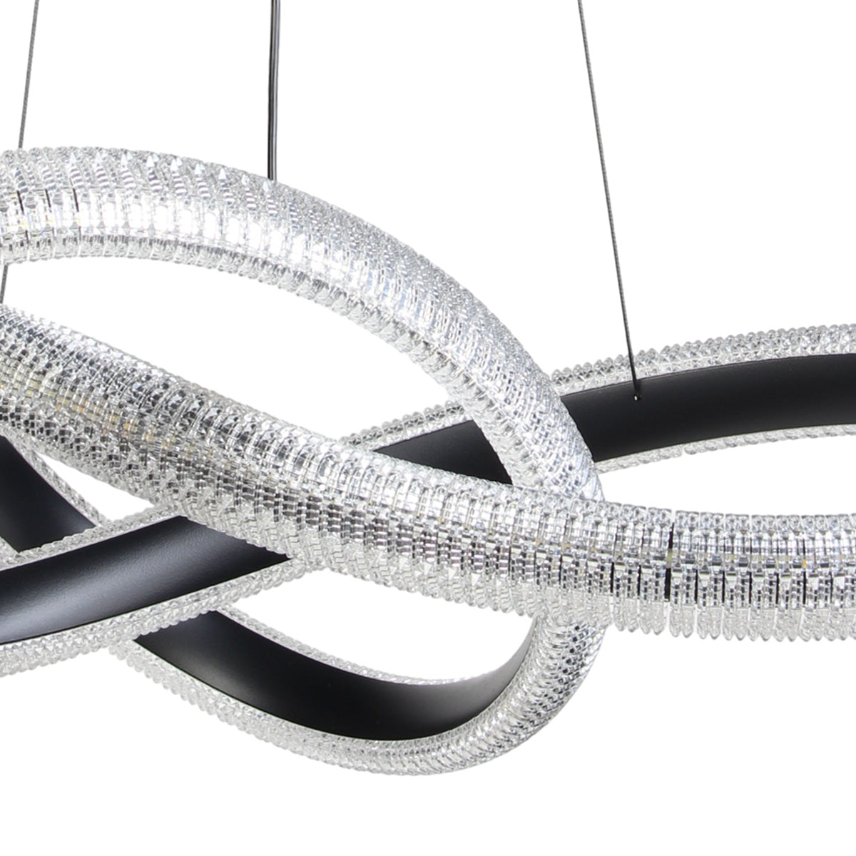 Φωτιστικό Κρεμαστό Μεταλλικό LED 48W Φ60x15 εκ. Μαύρο με Ακρυλικό