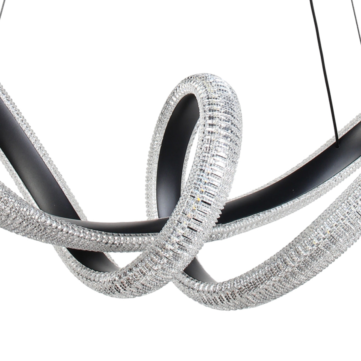 Φωτιστικό Κρεμαστό Μεταλλικό LED 48W 62x26x28 εκ. Μαύρο με Ακρυλικό