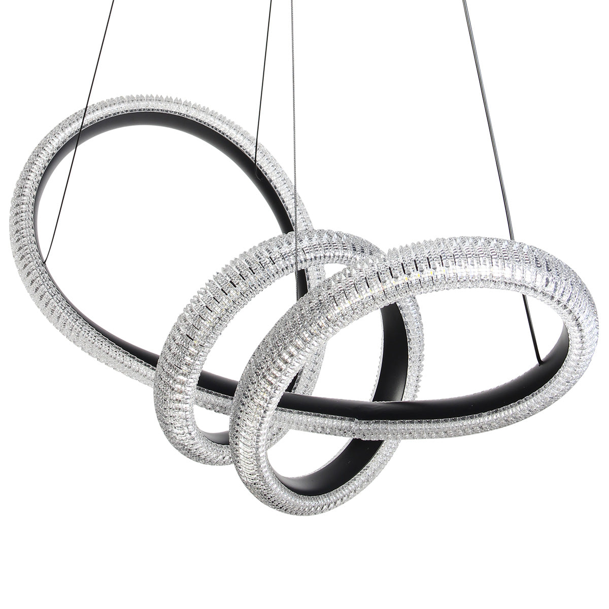 Φωτιστικό Κρεμαστό Μεταλλικό LED 48W 62x26x28 εκ. Μαύρο με Ακρυλικό