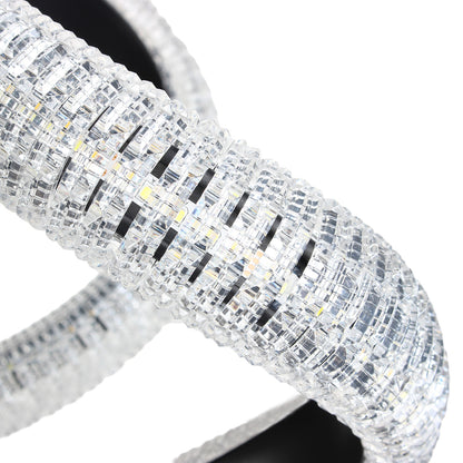 Φωτιστικό Κρεμαστό Μεταλλικό LED 52W 48x45x24 εκ. Μαύρο με Ακρυλικό