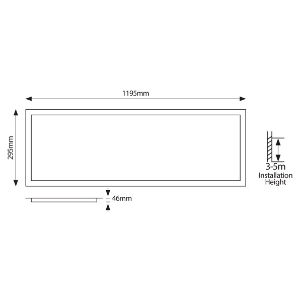 ΦΩΤΙΣΤΙΚΟ BACKLIGΗΤ UGR19 120X30 45W 4000Κ 220-240V ΛΕΥΚΟ