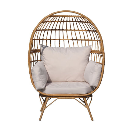 Πολυθρόνα Κήπου DAVEY Φυσικό Μέταλλο/Rattan 98x67x145