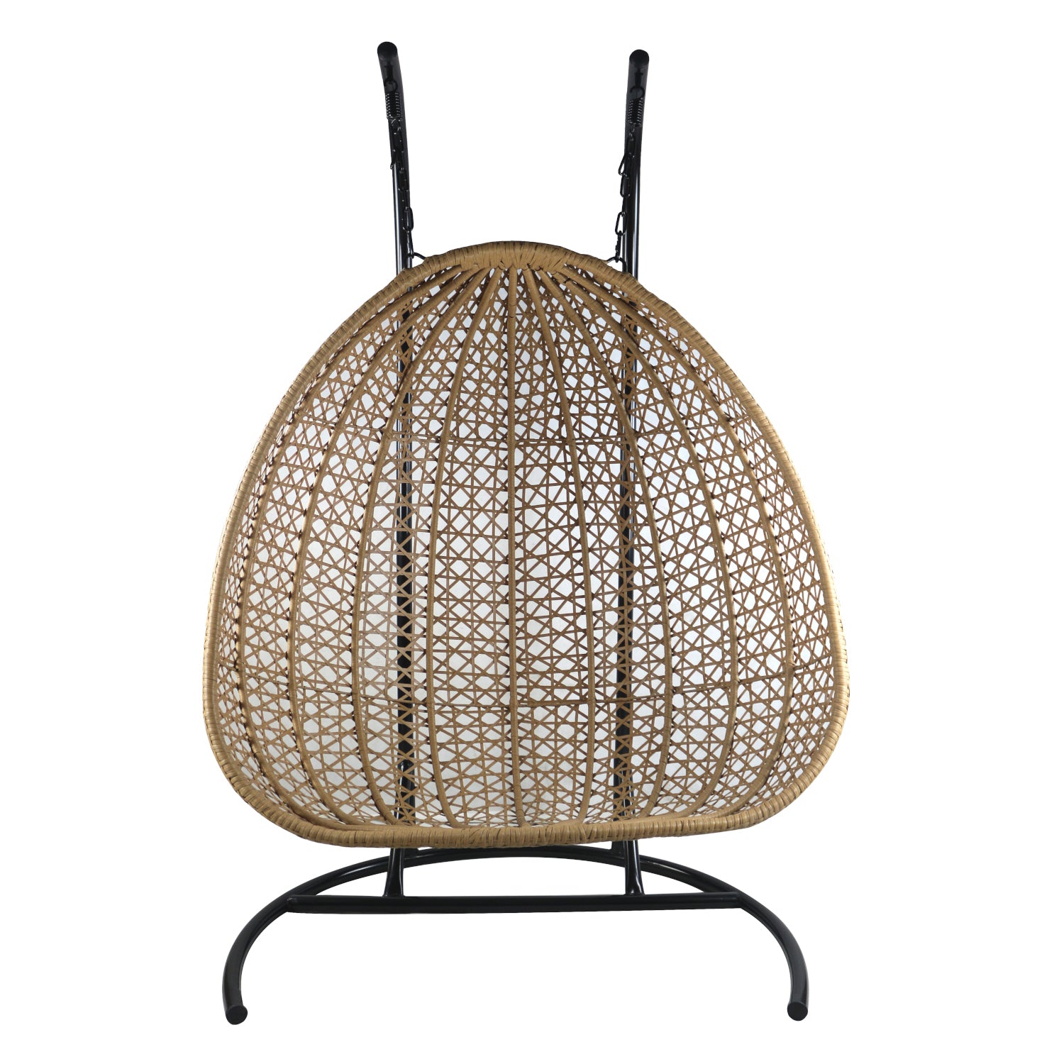 Κούνια Πολυθρόνα Abronius Φυσικό Μέταλλο/Rattan 130x68x195