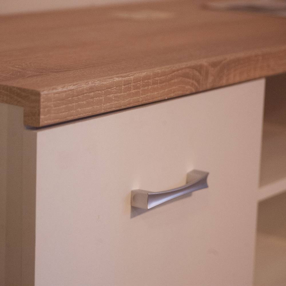 Έπιπλο TV 120x42x46 Λευκό-Sonoma με Δύο Ντουλάπια