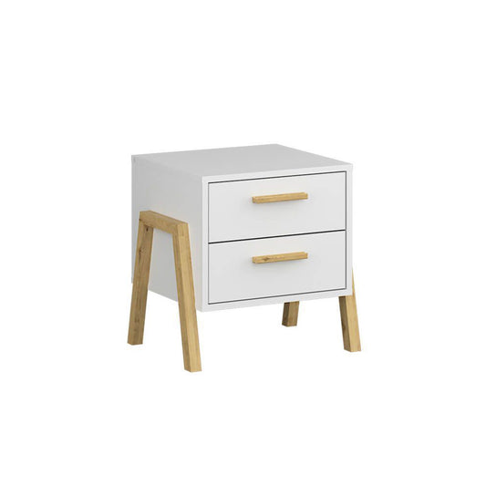 Κομοδίνο Belle Λευκό 50x41x49