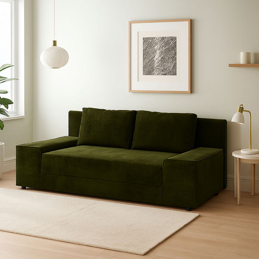 Καναπές Κρεβάτι Favorite Τριθέσιος Λαδί 200x81x71