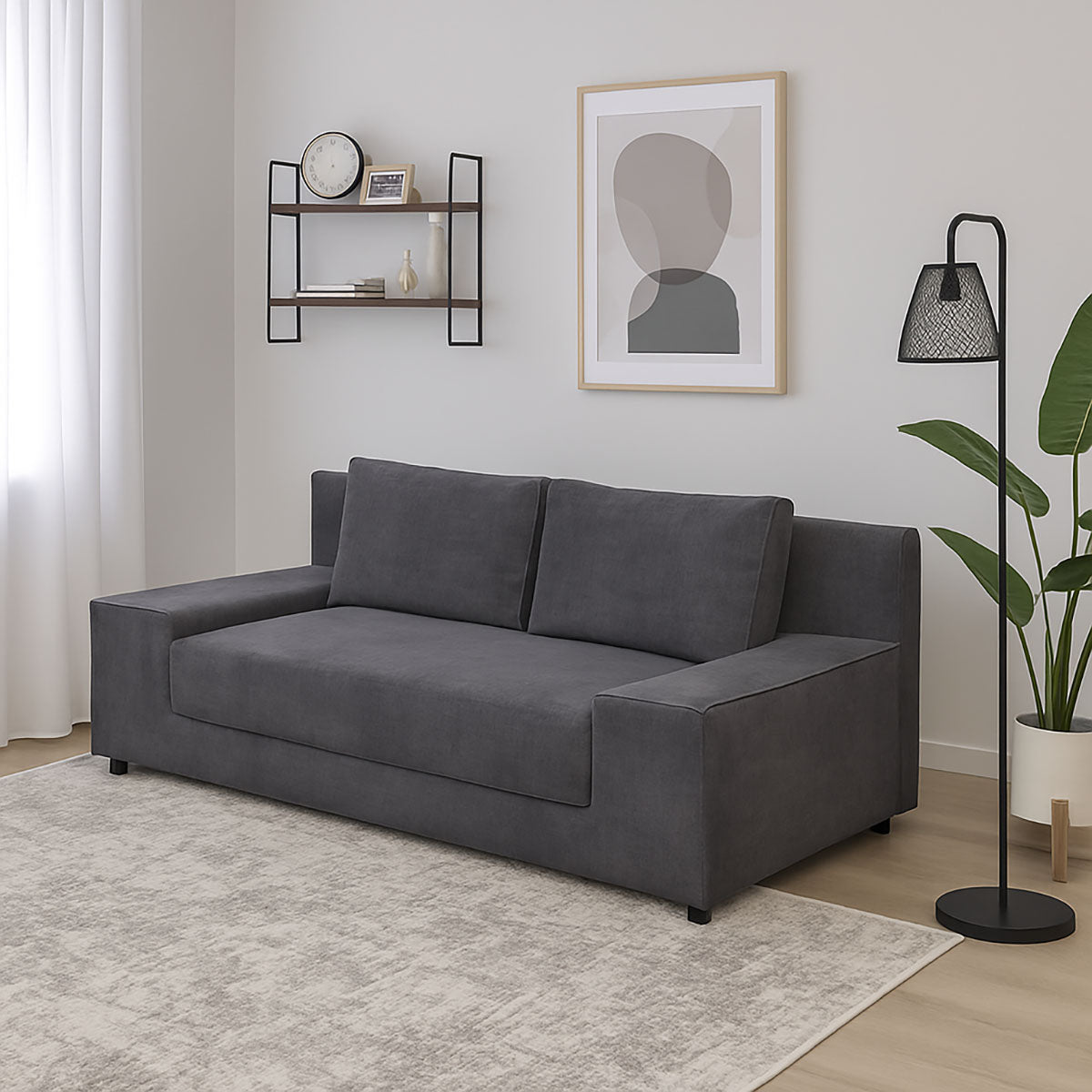 Καναπές Κρεβάτι Favorite Τριθέσιος Γκρι 200x81x71