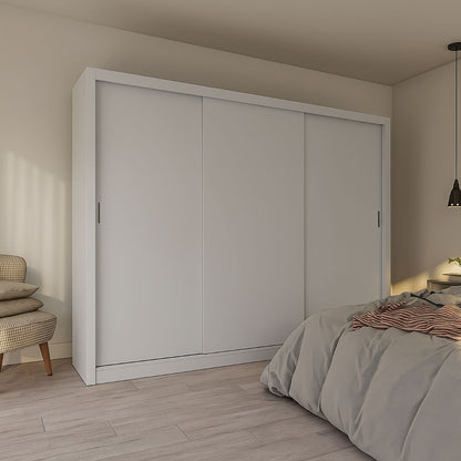 Ντουλάπα Grandio Λευκή 250x60x215