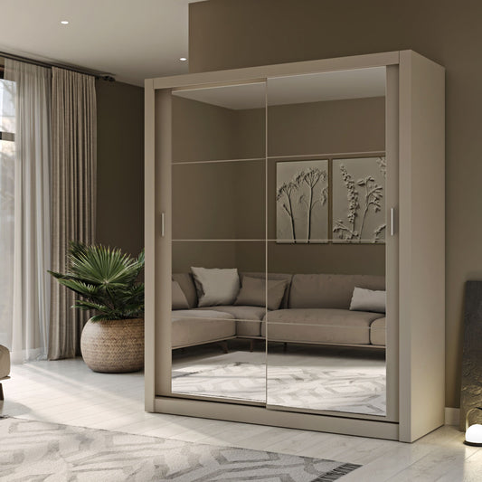 Ντουλάπα Reflex Cashmere με Καθρέφτη 180x60x215