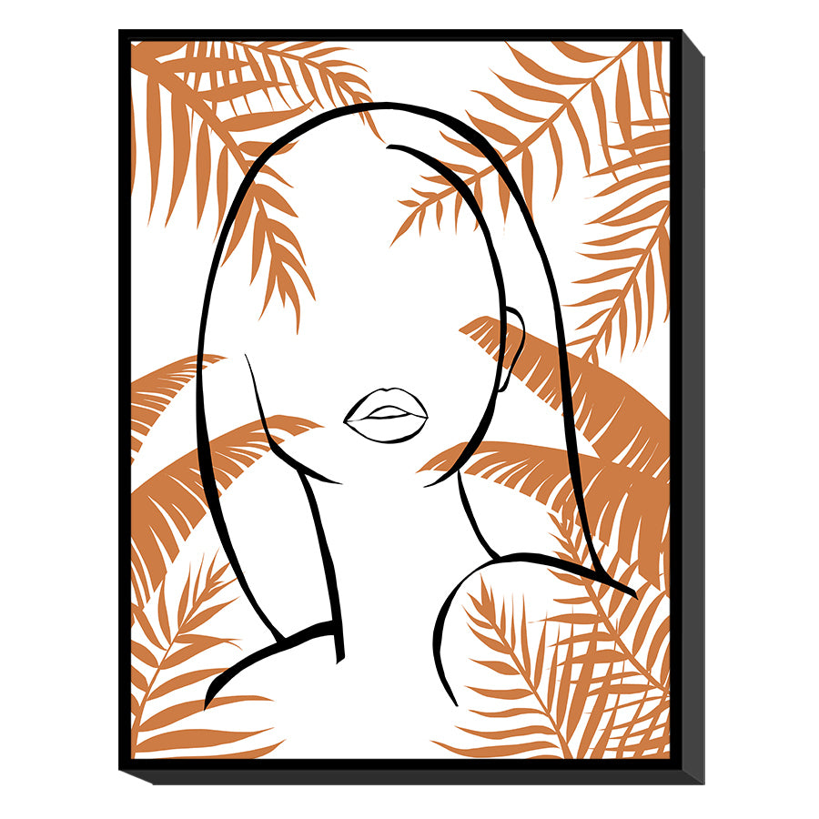 Canvas in Frame "Female Figure" Canvas 60x80x3.5