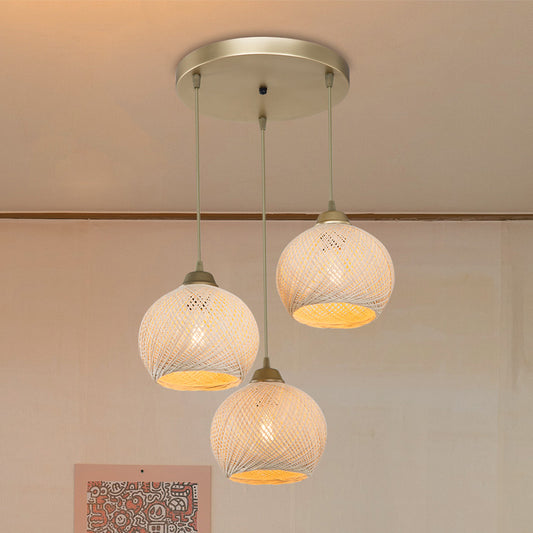 Φωτιστικό Οροφής Τρίφωτο PWL-1121 Ε27 Κρεμ-Χρυσό Φ40x75