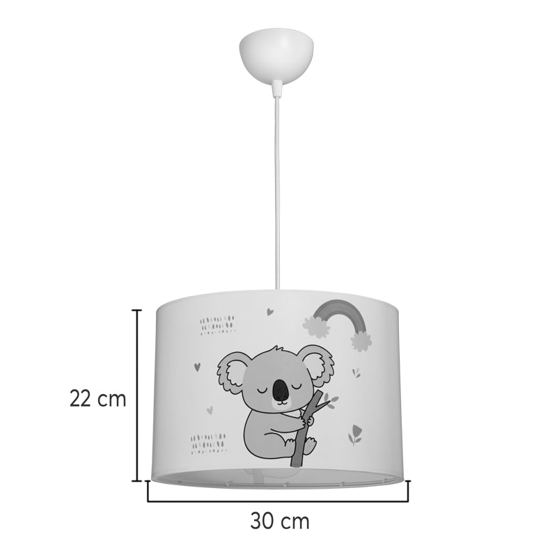 Παιδικό Φωτιστικό Οροφής Koala LED E27 Πολύχρωμο PVC Φ30x20