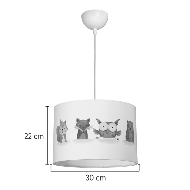 Παιδικό Φωτιστικό Οροφής Wooda LED E27 Πολύχρωμο PVC Φ30x20