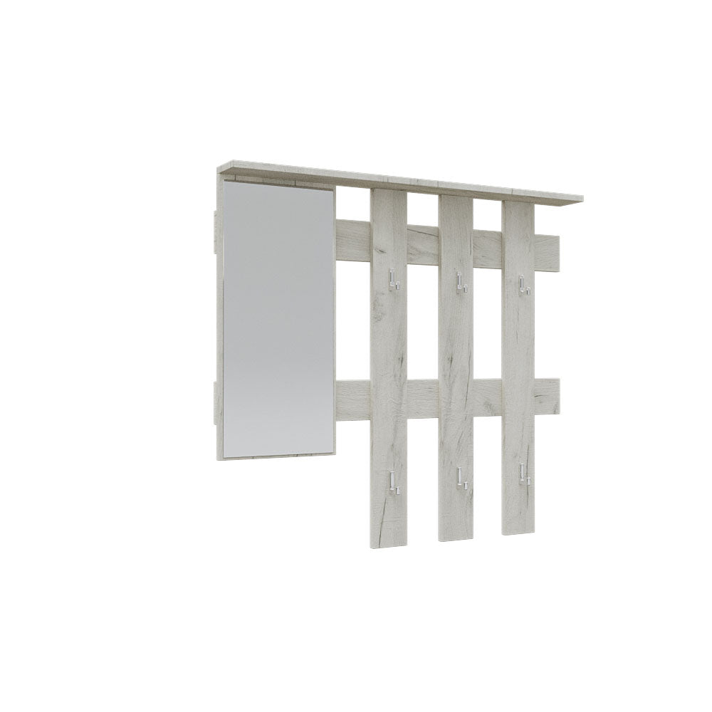 Κρεμάστρα Reno με Καθρέπτη Λευκό 100x10x90