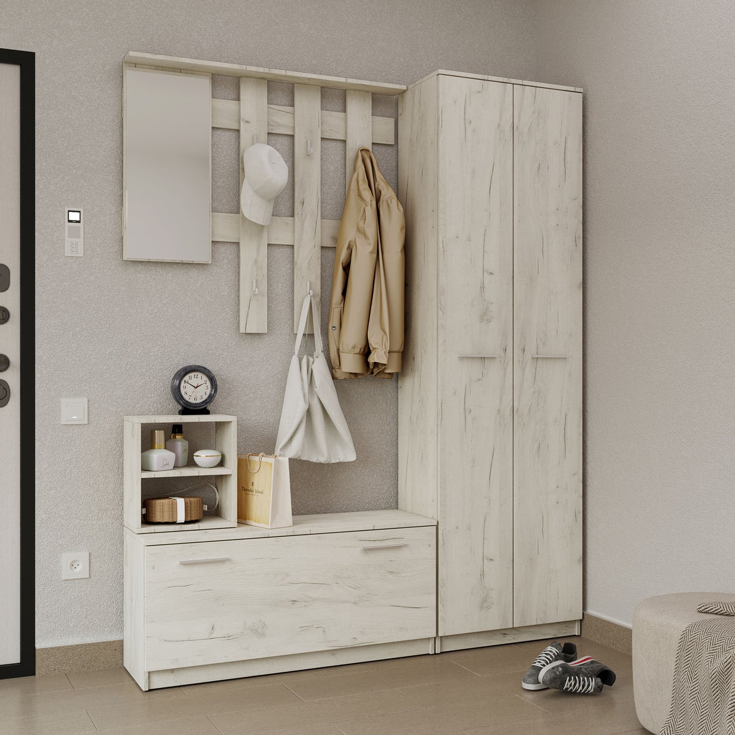 Σετ Εισόδου Reno-B Λευκό 160x32x200