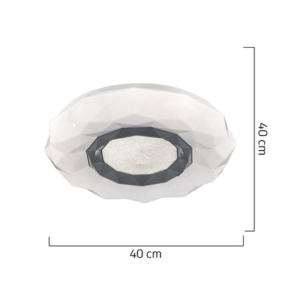 Φωτιστικό Οροφής LED LIBRA Λευκό Μέταλλο/Γυαλί 40x40εκ