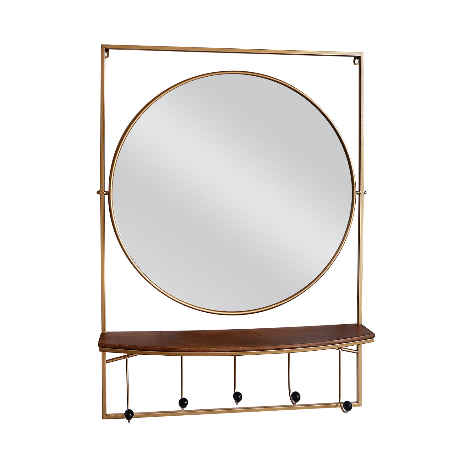 Wall Mirror with Hanger Elros Gold Metal/Glass 63x12x87.5