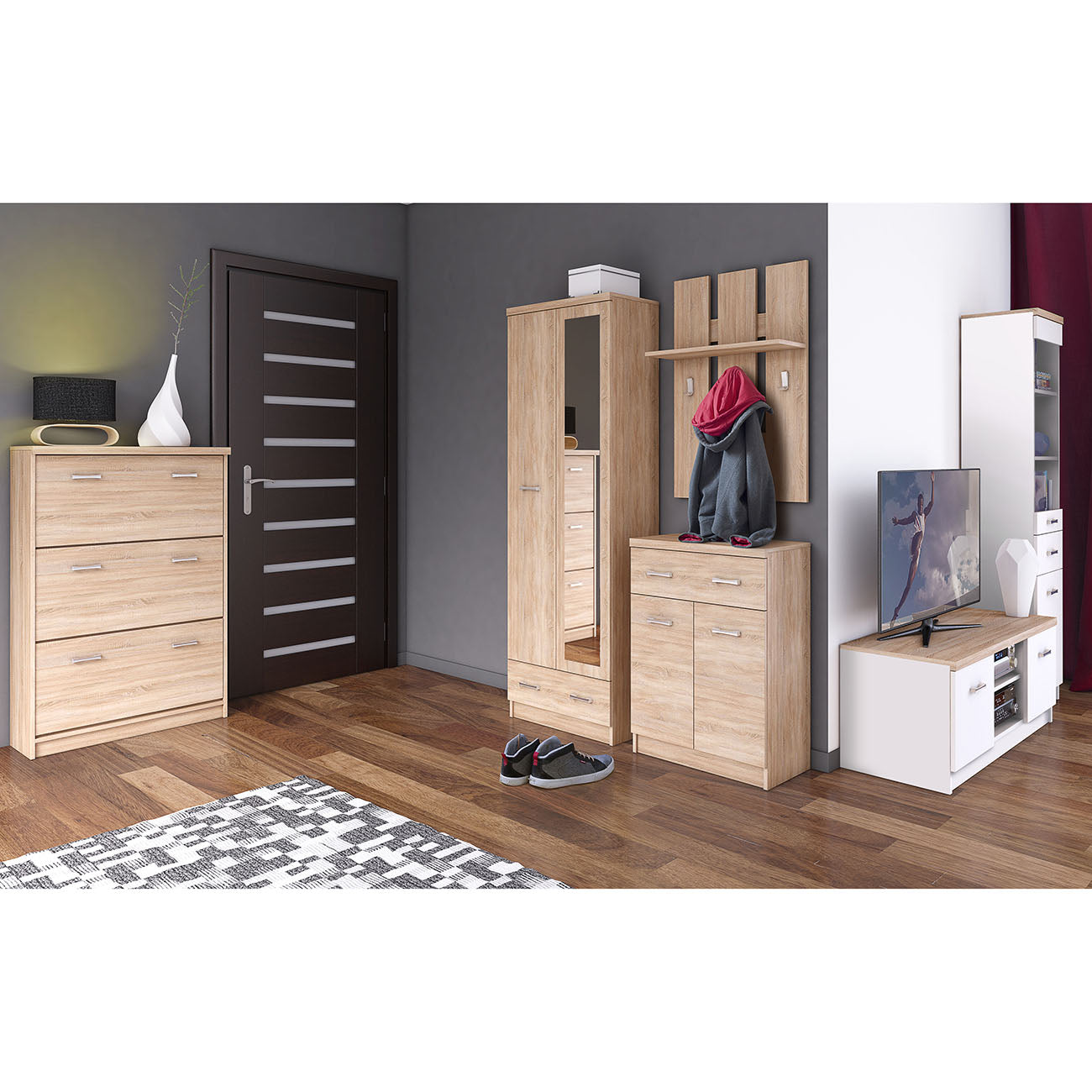 Παπουτσοθήκη Top Mix 80x27x121 Σονόμα