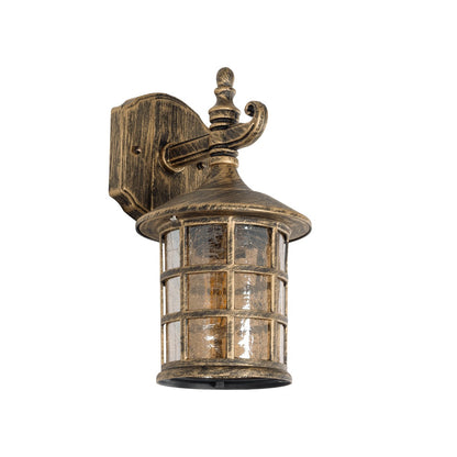 PHAROS 01228 Vintage Φωτιστικό Τοίχου - Απλίκα με Ντουί 1 x E27 AC 220-240V IP20 - Μπρούτζινο Εφέ Σκουριάς - Μ17 x Π19 x Υ29