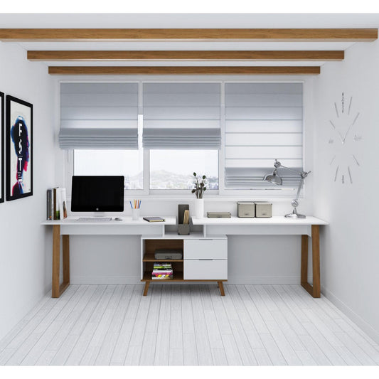 Σύνθεση Γραφείου Neptune Σετ 3 Τμχ Λευκό-Σονόμα