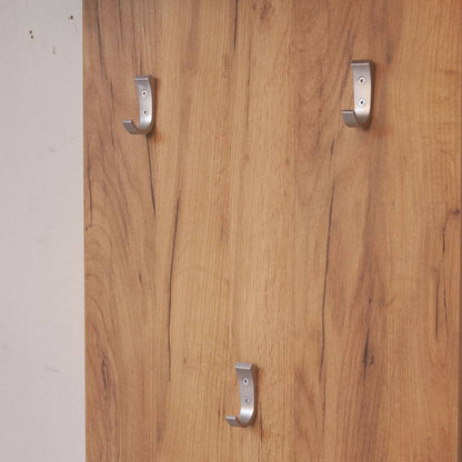 Σετ Εισόδου 3 Τεμ. Ruta με Καθρέπτη και Μαξιλάρι Χρυσός Δρυς με Λευκό 150x40x199