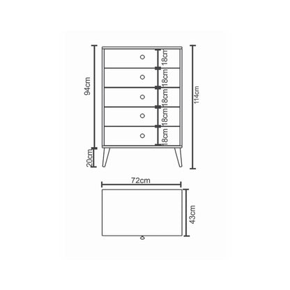 Συρταριέρα AMARI Δρυς Μοριοσανίδα 43x43x114