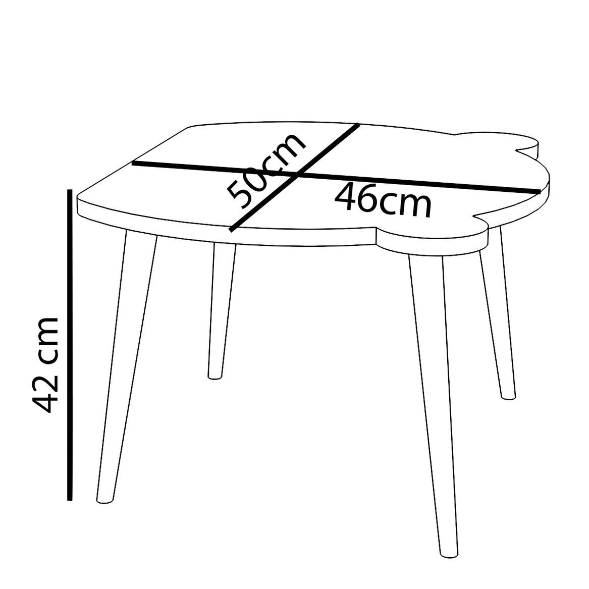 Τραπεζάκι Παιδικό Amahle με Κάθισμα Μπλε MDF/Ξύλο 46x50x42