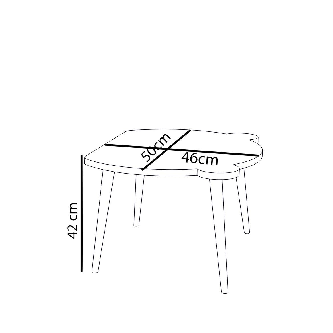 Τραπεζάκι Παιδικό Amahle με Κάθισμα Ροζ MDF/Ξύλο 46x50x42