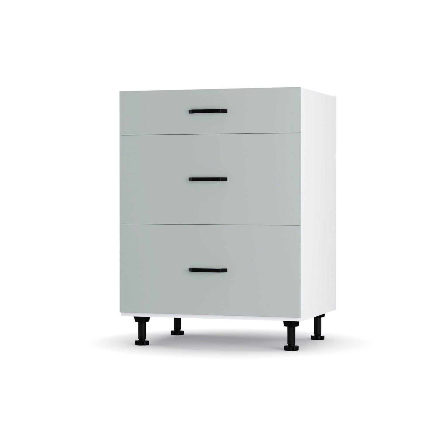 Modest Κάτω Ντουλάπι Συρταριέρα Γκρι 60x48x82