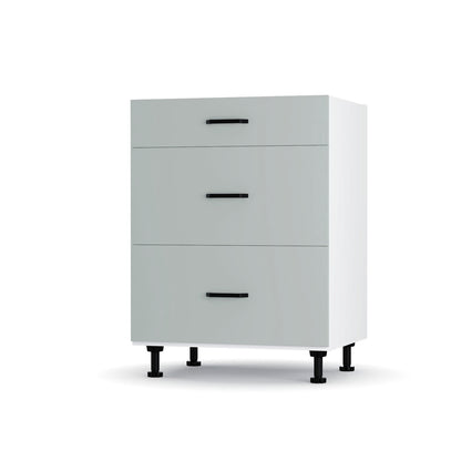 Modest Κάτω Ντουλάπι Συρταριέρα Γκρι 60x48x82