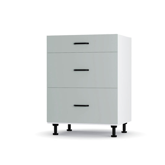 Modest Κάτω Ντουλάπι Συρταριέρα Γκρι 60x48x82