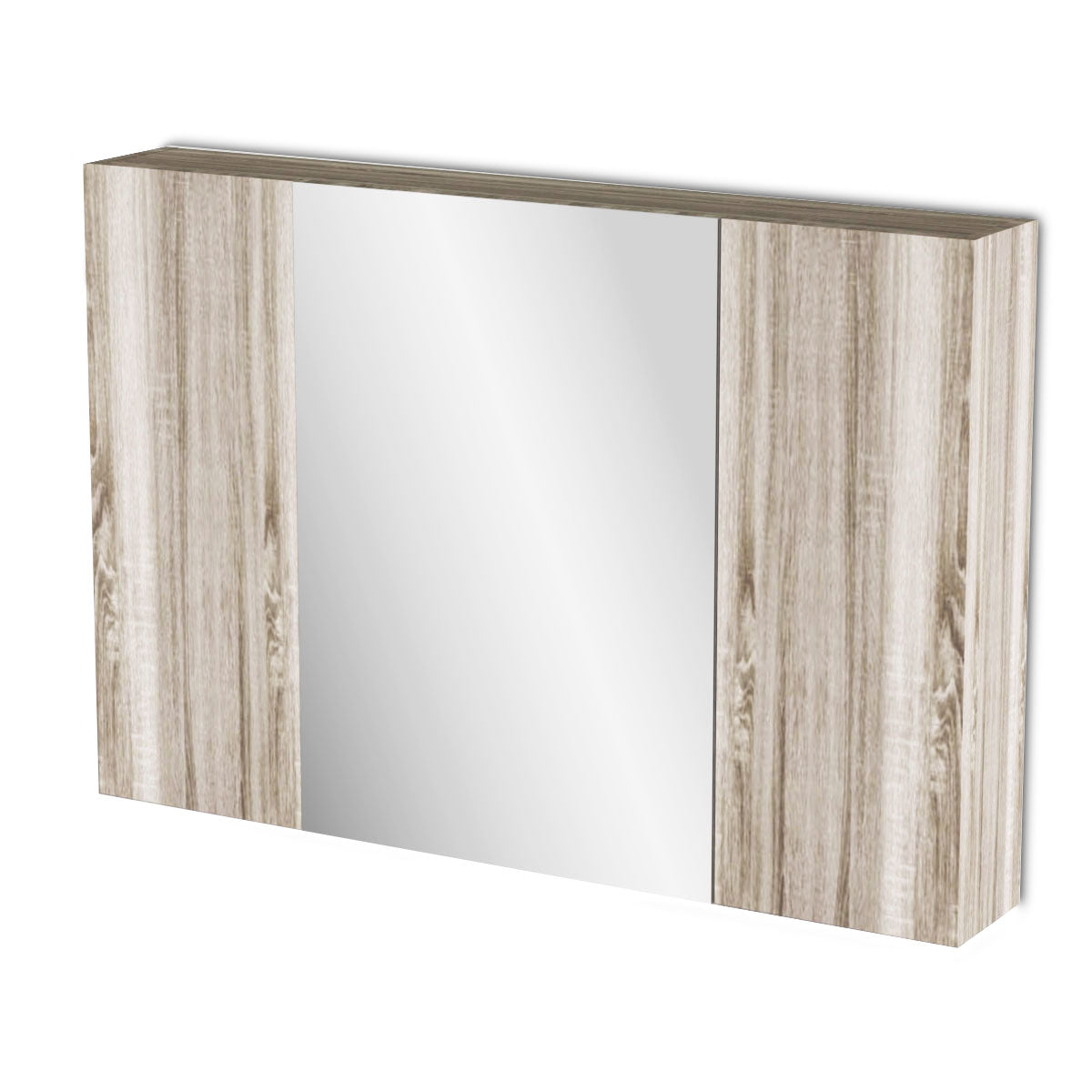 Κρεμαστός Καθρέπτης Μπάνιου Odelia με 3 Ντουλάπια 96x14x65