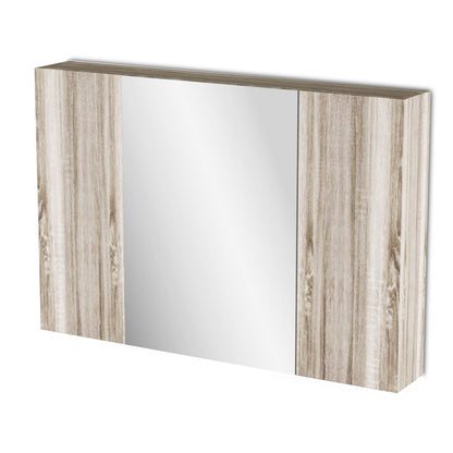 Κρεμαστός Καθρέπτης Μπάνιου Odelia με 3 Ντουλάπια 96x14x65