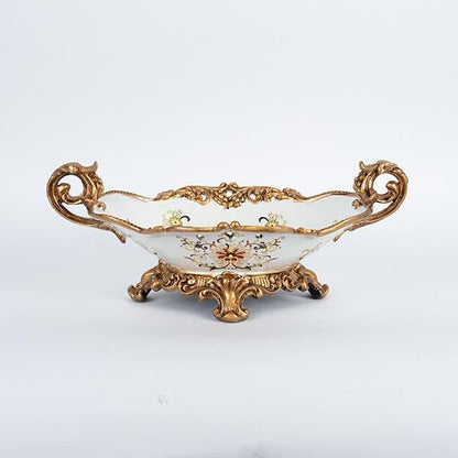 ΦΟΝΤΑΝΙΕΡΑ ΠΟΡΣΕΛΑΝΙΝΗ ΜΕ ΠΟΛΥΡΕΖΙΝ ΛΕΥΚΗ - ΧΡΥΣΗ 44x25x17