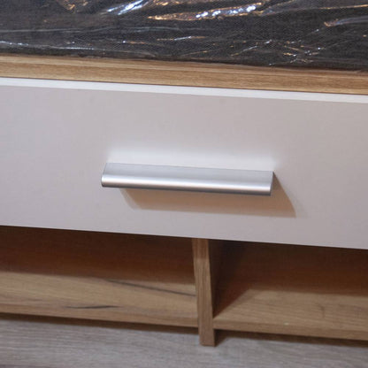 Σετ Εισόδου 3 Τεμ. Ruta με Καθρέπτη και Μαξιλάρι Χρυσός Δρυς με Λευκό 150x40x199