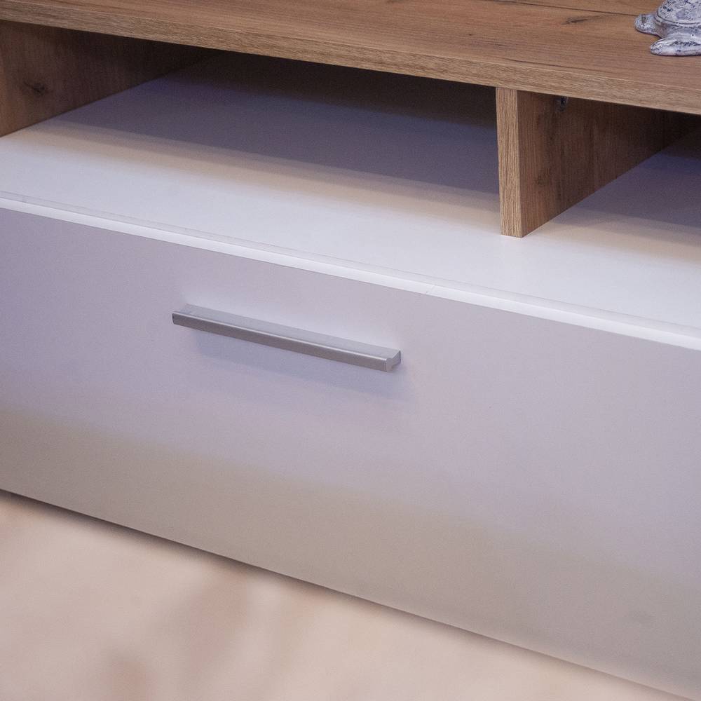 Σύνθεση Τηλεόρασης Astin 203x45.3x180 Χρυσός Δρυς με Λευκό