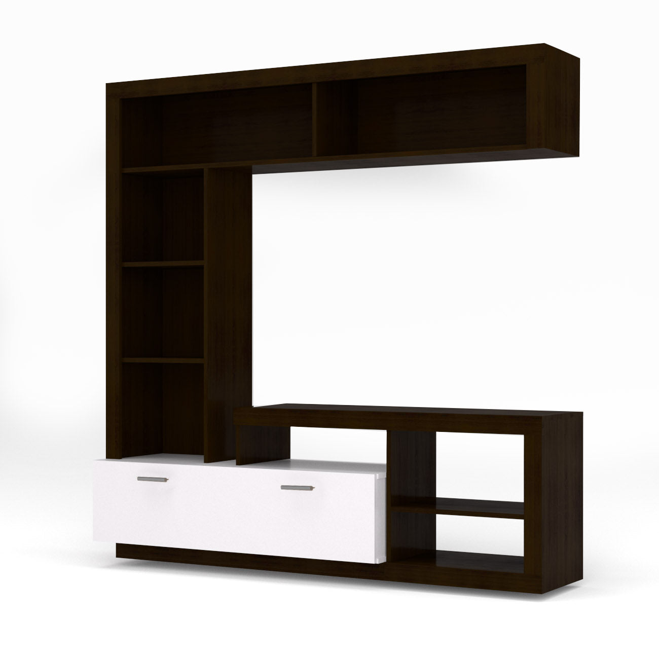 Σύνθεση Τηλεόρασης Floks 170x41x170 Wenge(Σοκολά)-Λευκό