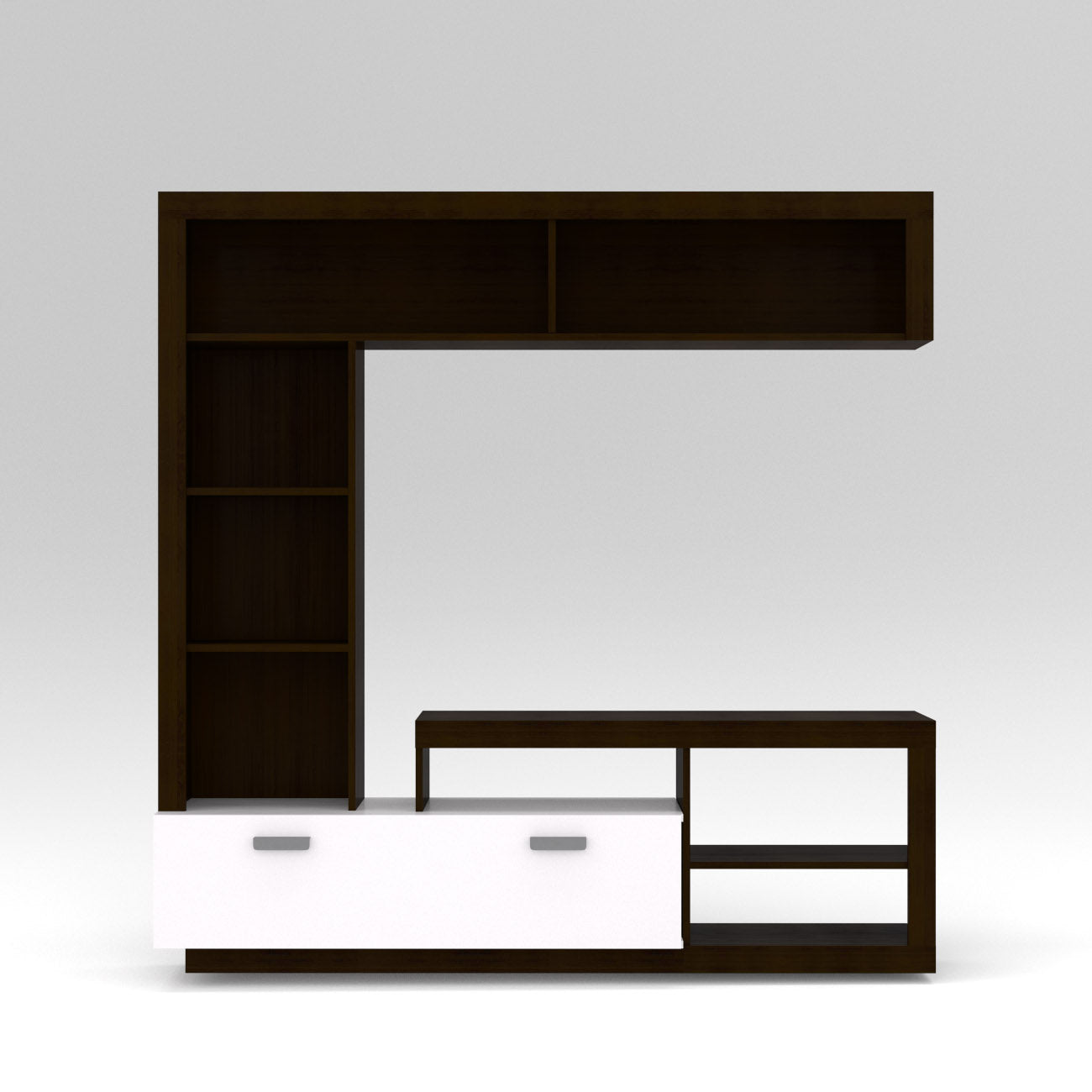 Σύνθεση Τηλεόρασης Floks 170x41x170 Wenge(Σοκολά)-Λευκό