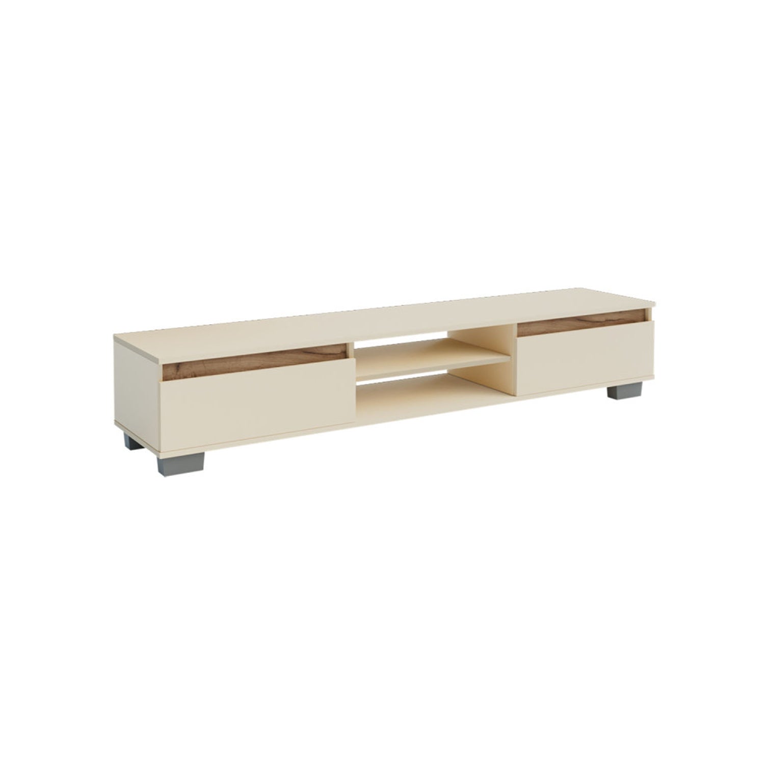 Έπιπλο TV Lilu Μπεζ-Σκούρο Δρυς 175x37x31