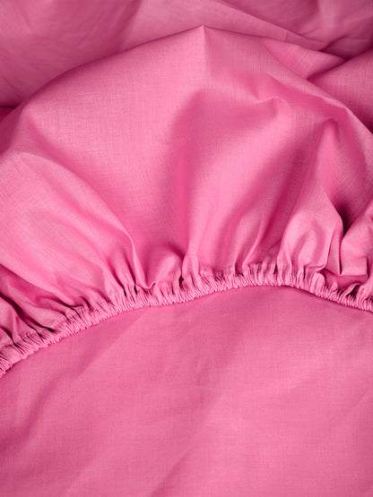 Κατωσέντονο Cotton Feelings με Λάστιχο 112 Fuchsia Μονό 100x200+30εκ